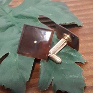 Vintage Bakelite Cufflinks Gold Tone Men Jewelry Accessories
